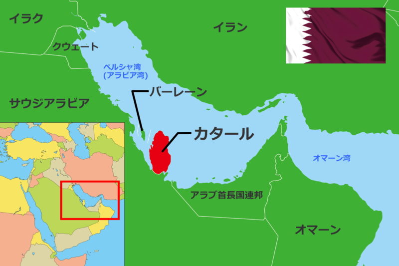 カタールの地図
