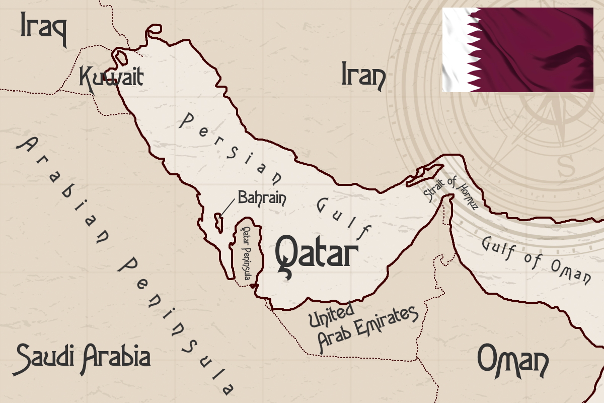 カタールの地図